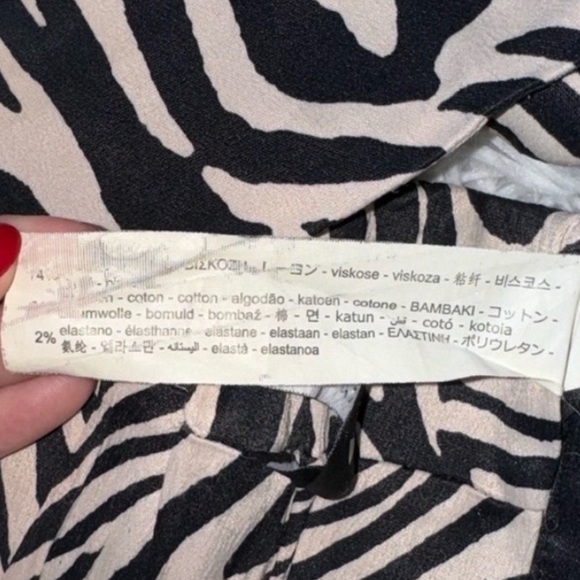 ZARA | Zebra Cropped Vneck Tank Top Size XS - Picture 6 of 6